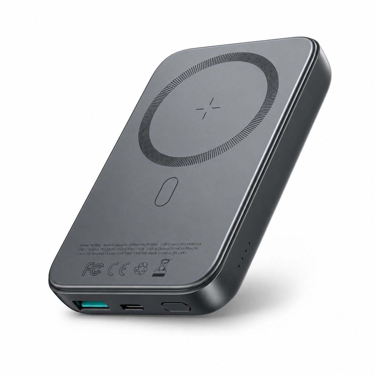 Joyroom JR-W020 10000mAh 20W Magnetic Wireless Power Bank Black | 15W MagSafe Compatible Fast Charging