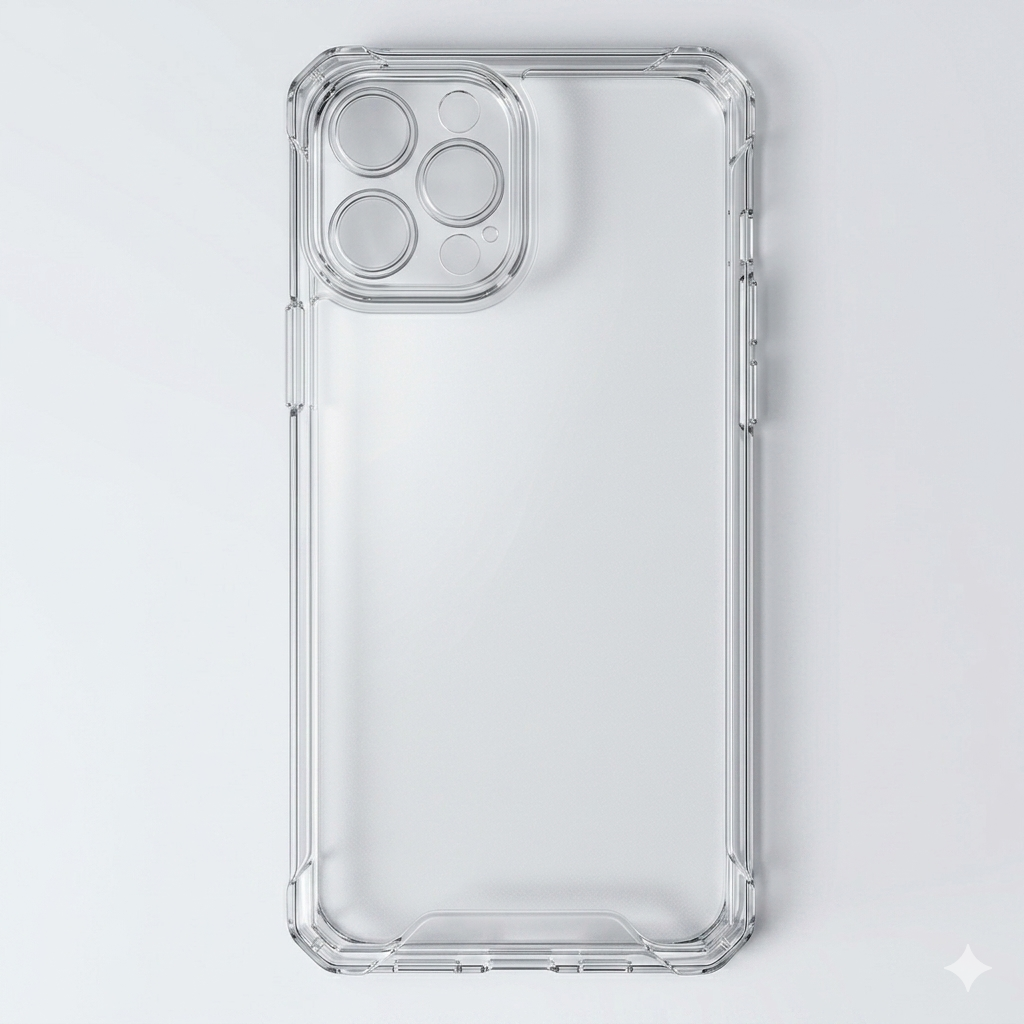 Premium Crystal Clear Anti-Yellow Shockproof Case for iPhone — Ultra-Slim Transparent Back Cover
