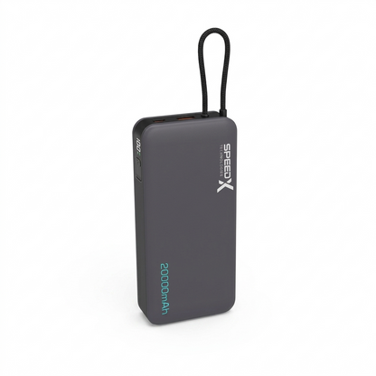 SpeedX SP-S285 — 20000mAh Power Bank, 22.5W Fast Charging