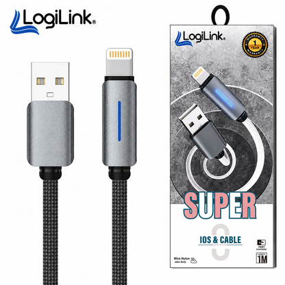 LogiLink — Lightning Cable, 1M Braided