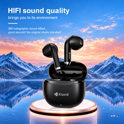 Kisonli TWS F6 Macaron Bluetooth 5.3 Earbuds with Charging Case