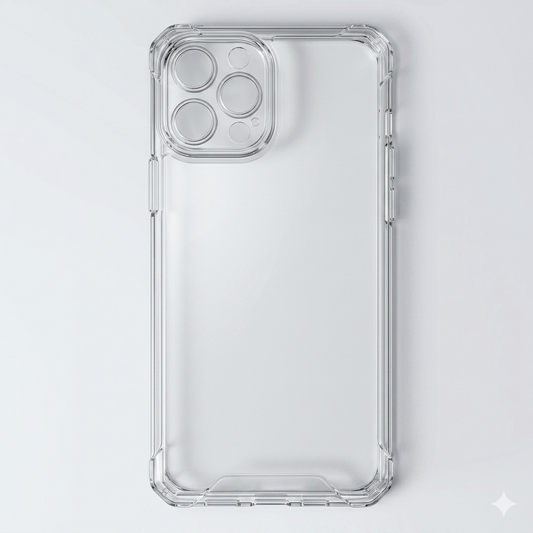 Premium Crystal Clear Anti-Yellow Shockproof Case for iPhone — Ultra-Slim Transparent Back Cover