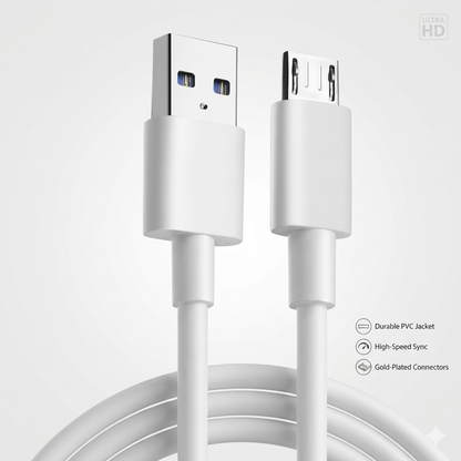 USB Type-A to Micro USB Cable — Fast Charge & Data Sync