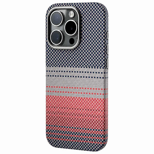 Premium Business Class Carbon Fiber Woven Pattern iPhone Case – Slim Shockproof Cover with MagSafe Compatibility